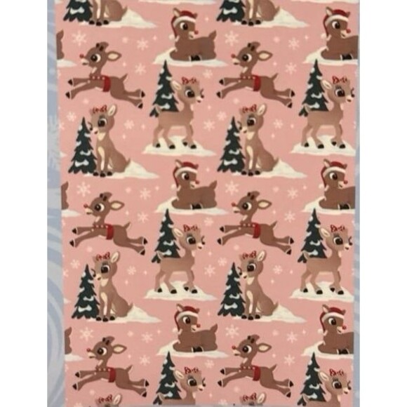 NEW PINK Christmas Rudolph the Red-Nosed Reindeer Blanket - Picture 3 of 6
